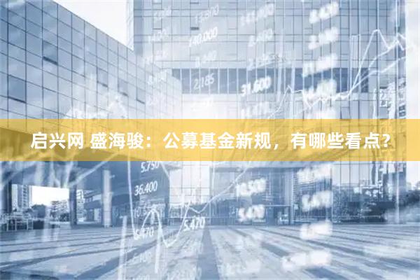 启兴网 盛海骏：公募基金新规，有哪些看点？